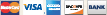 Visa, Mastercard, Discover, Amex